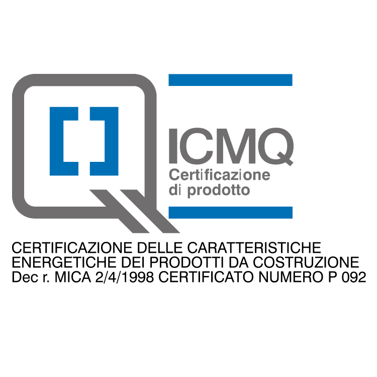 Certificazione ICMQ - Caratteristiche energetiche dei prodotti da costruzione